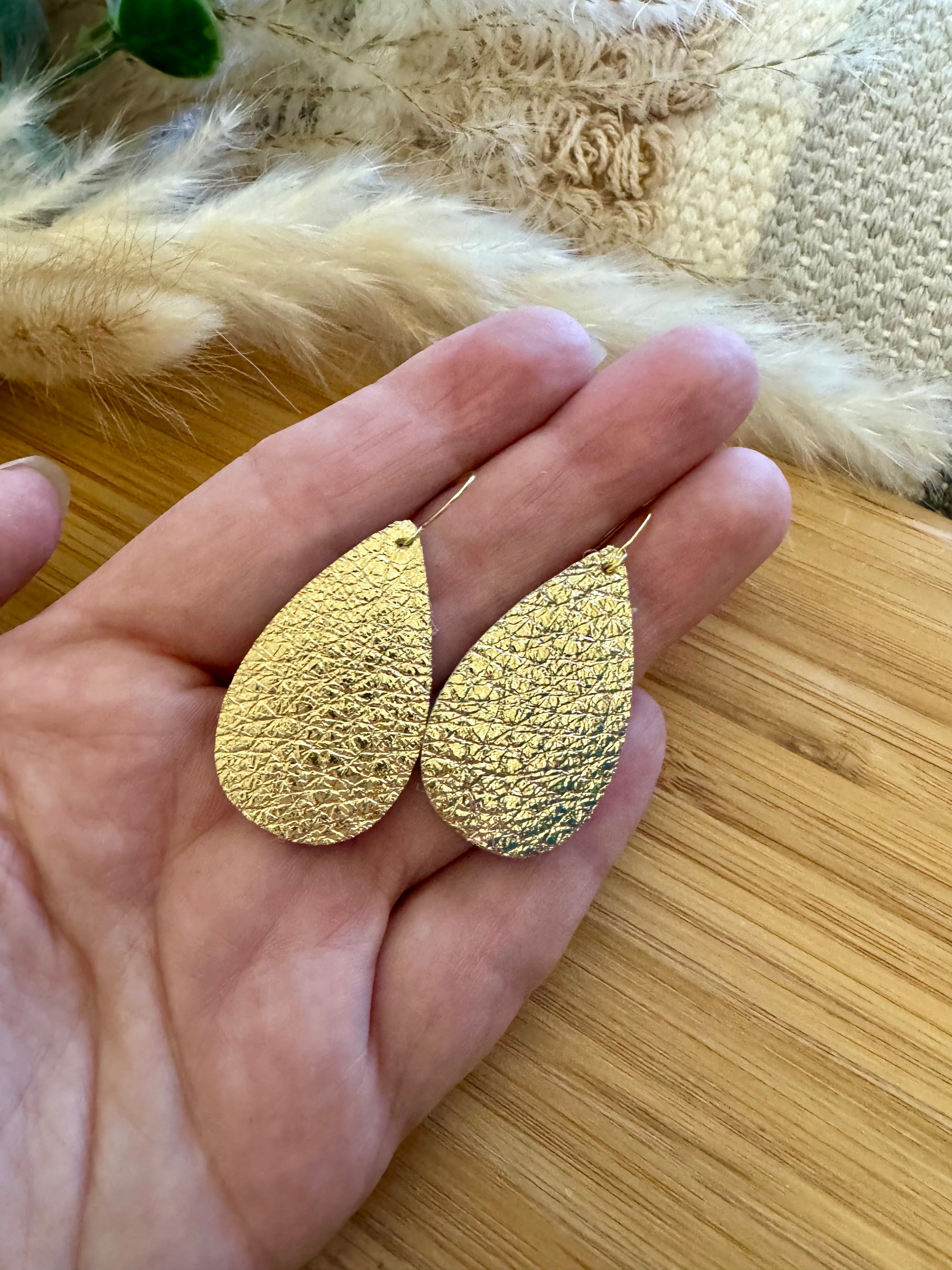 Gold drop earrings