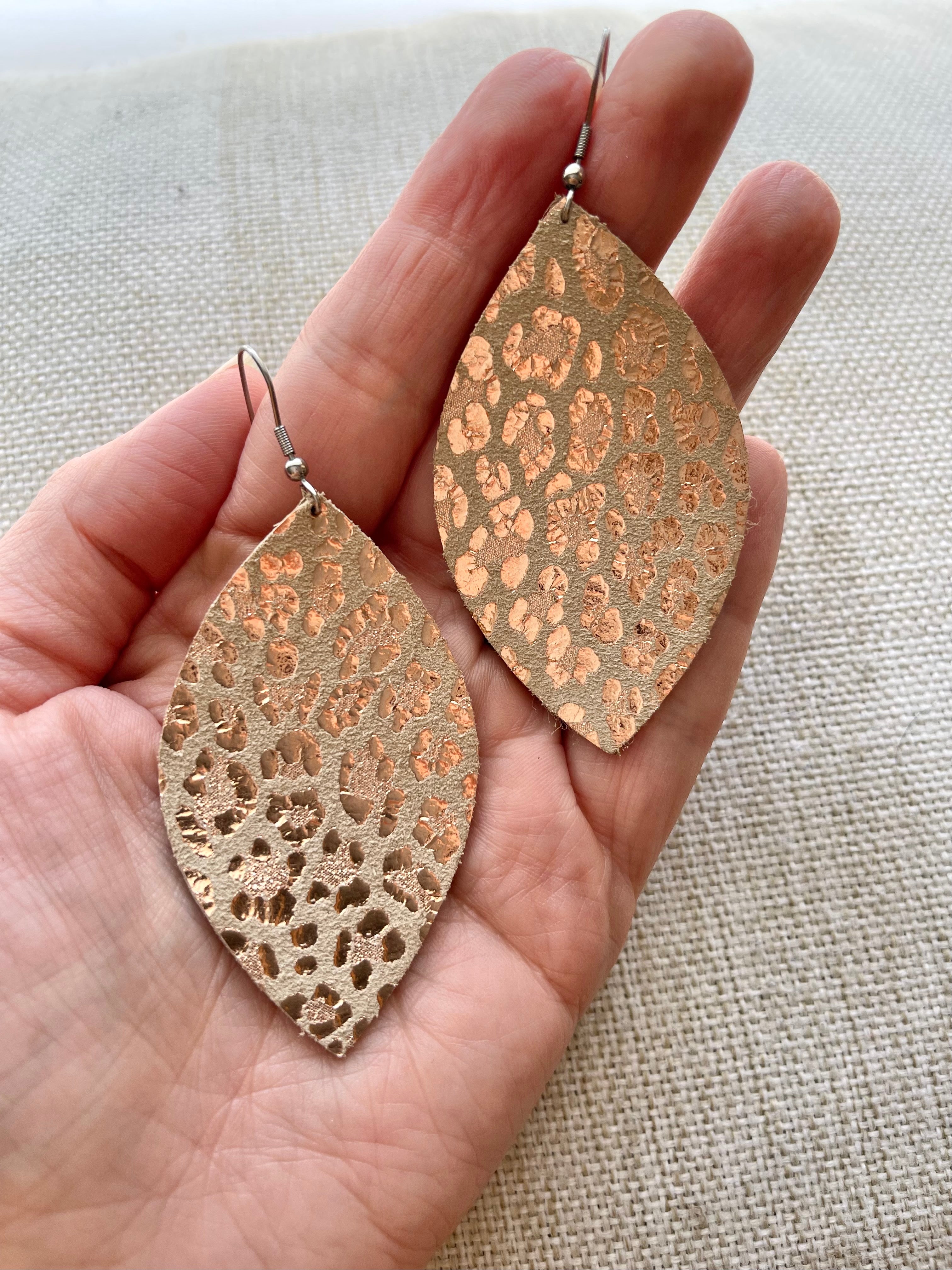 Metallic Leopard Earrings