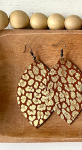 Metallic Leopard Earrings